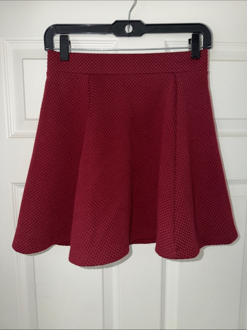 Burgundy Skater Skirt
